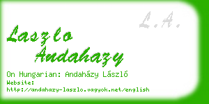 laszlo andahazy business card